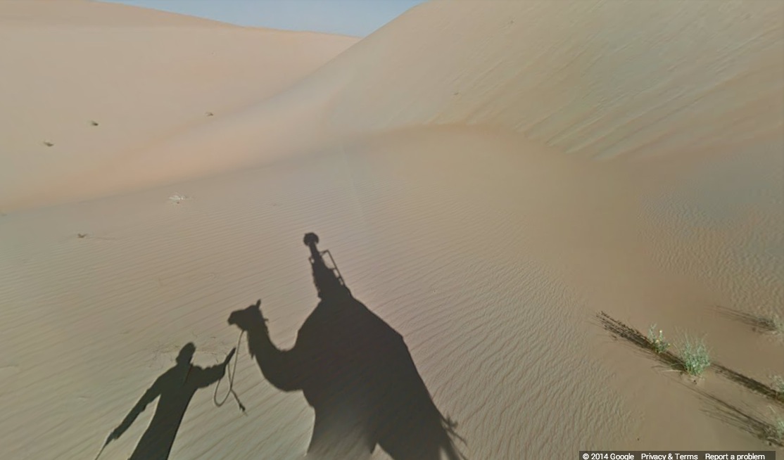 The Google Street View Images being Collected by a Camel