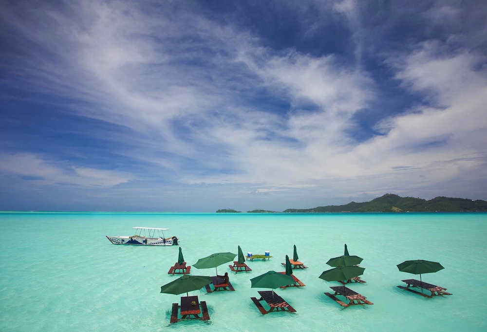 Bora Bora Isl Picnic In The Blue Lagoon Desktop Background