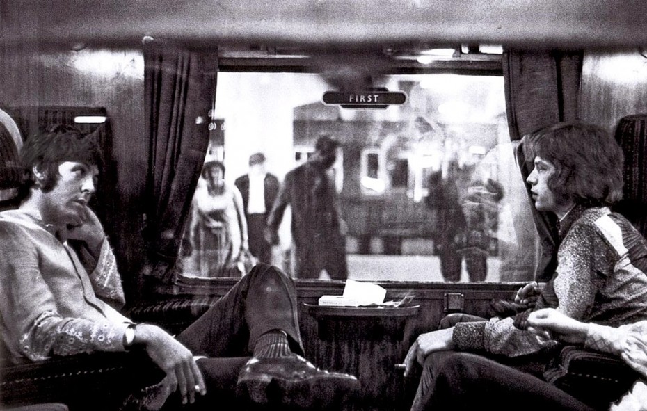 Paul McCartney and Mick Jagger, 1967