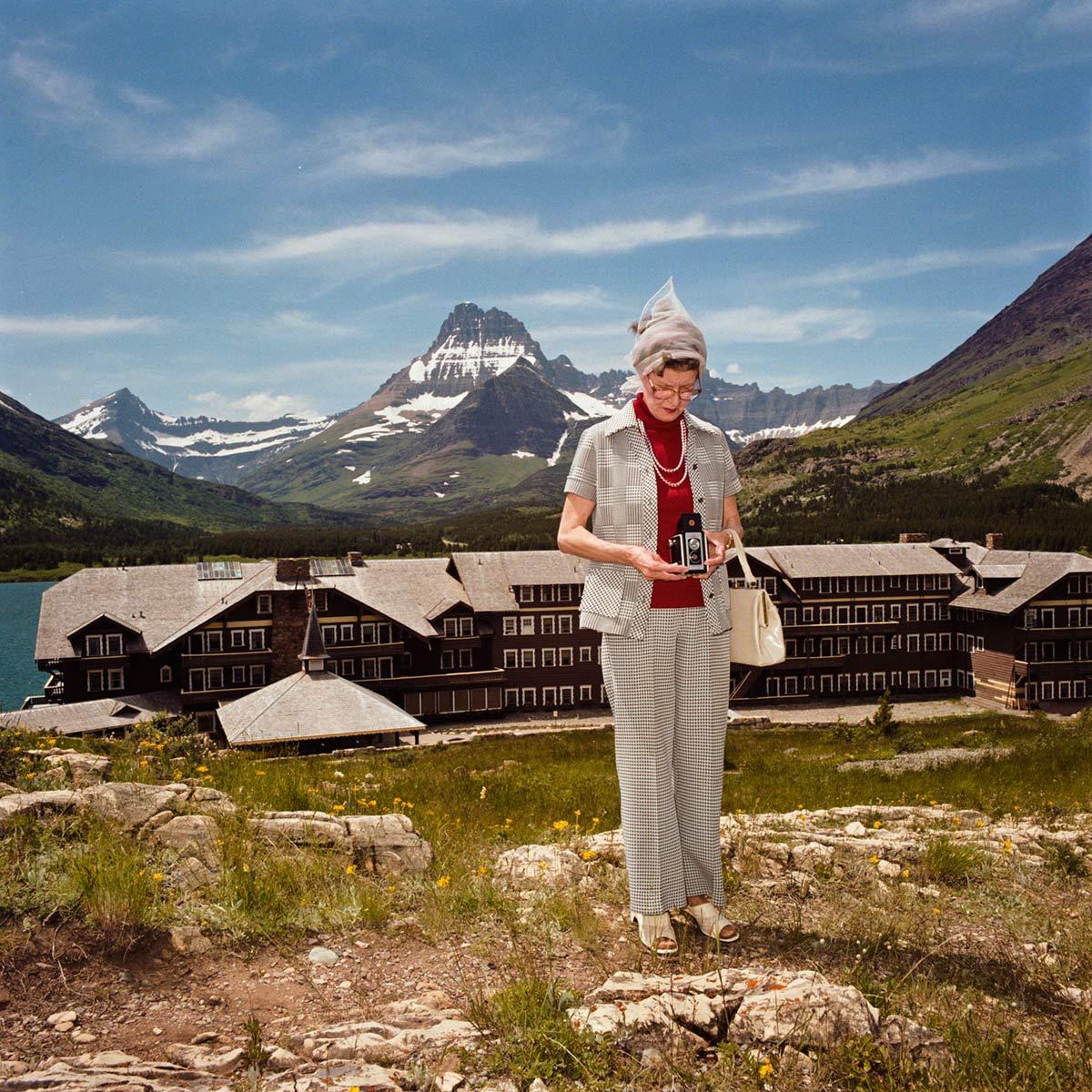 Woman-photographing-at-Many-Glacier-Hotel-Glacier-National-Park-MT-1981