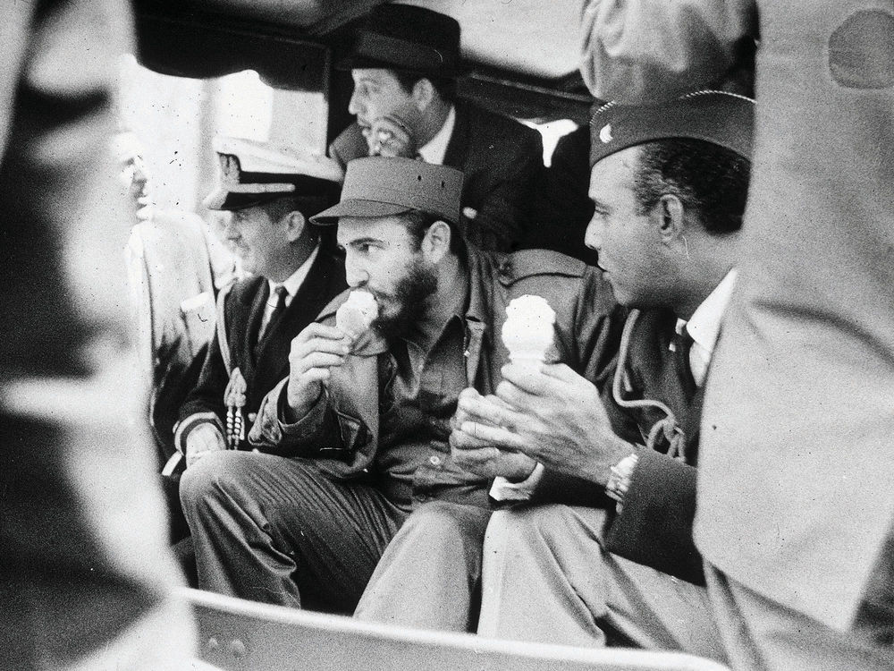Fidel Castro Eating Ice Cream